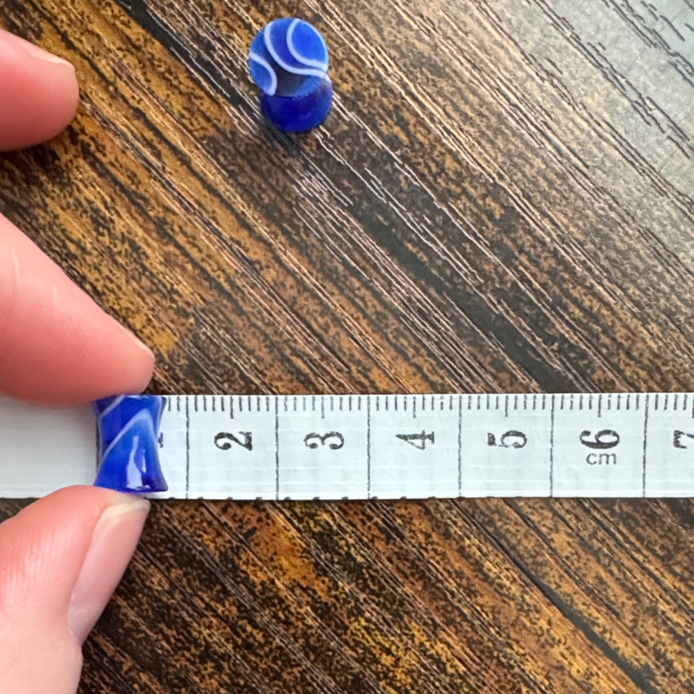 Blue Swirl Plastic Plugs - Picture 2 of 2